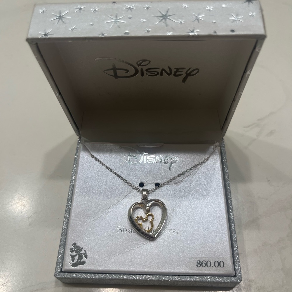 Disney Mickey Mouse heart necklace
